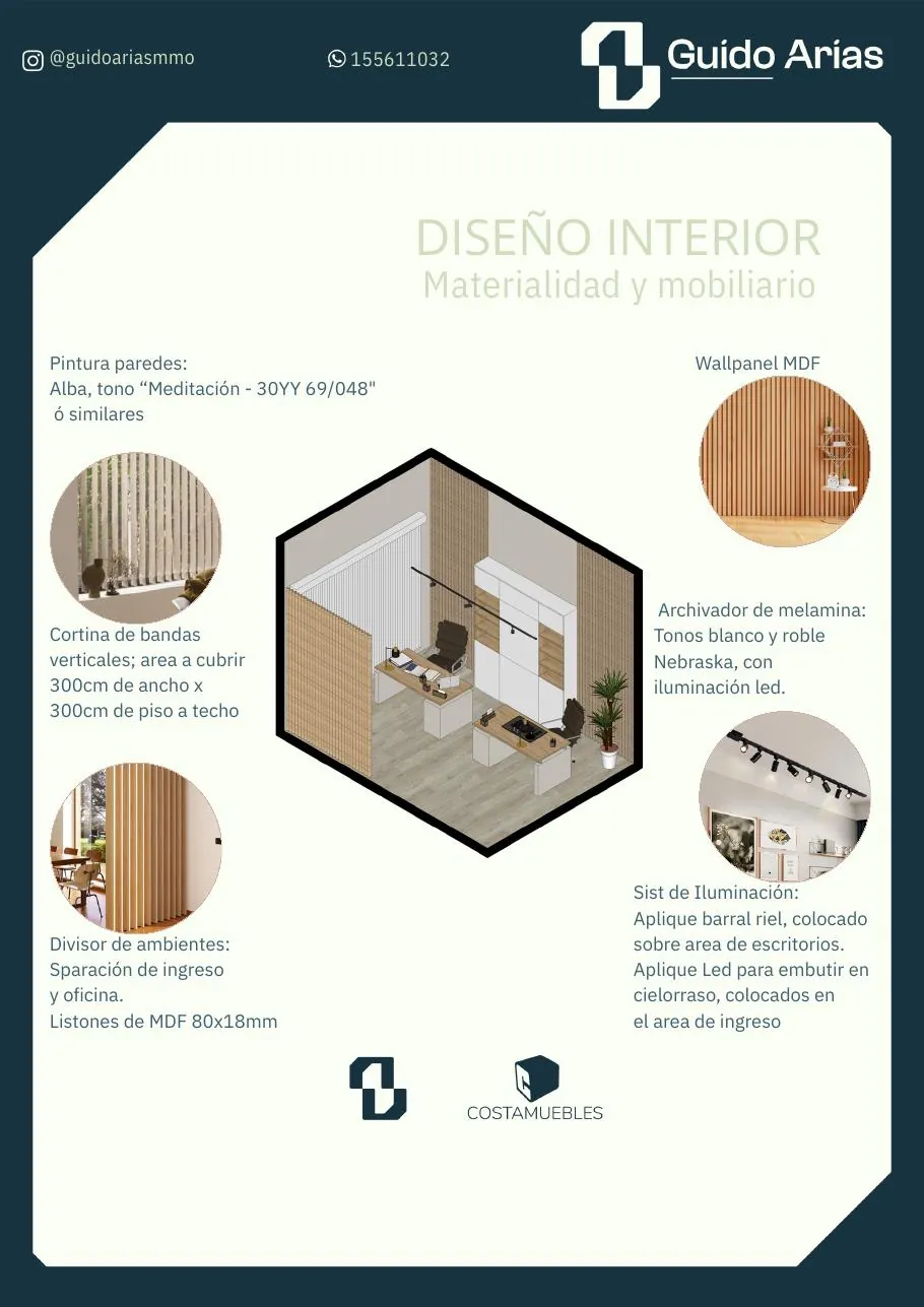Ficha de materialidad y mobiliario