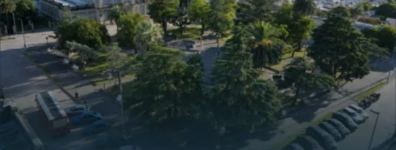 Vista aérea de la plaza central de Diamante